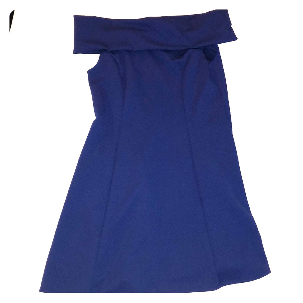 ModCloth XL cobalt blue scuba dress, off shoulder